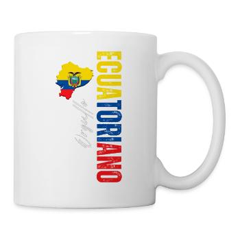 Ecuadorianischer Stolz, vertikales Design - Tasse - Weiß - Rechts