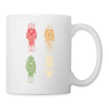 Weihnachtsmann Nussknacker Weihnachten - Tasse - Weiß - Rechts