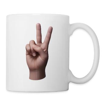 PEACE HAND #2 - peace & love - Mug blanc - blanc - Droite