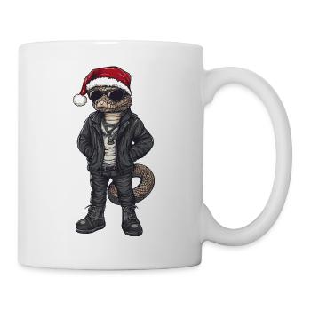 Cobra-serpent Hiver de Noël - Mug blanc - blanc - Droite