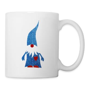 Éventail de décoration de Noël en jean en jean de Noël pour décoration forestière - Mug blanc - blanc - Droite