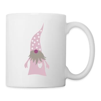 Noël de Noël Gnome Dots Pink Pastel - Mug blanc - blanc - Droite