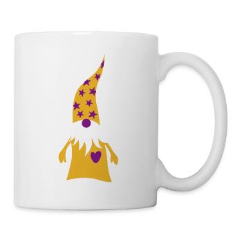 Chapeau d’étoile gnome Cœur de Noël dans la forêt naine - Mug blanc - blanc - Droite