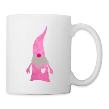 Wichtel Flausch Weihnachten Zwerg Herz Bart Mütze - Tasse - Weiß - Rechts