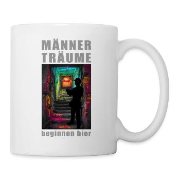 Männertraum Keller - Tasse - Weiß - Rechts