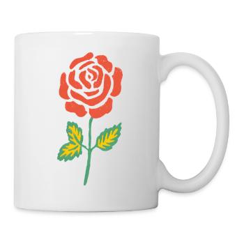Rose Watercolor in Orange - Mug - white - Right