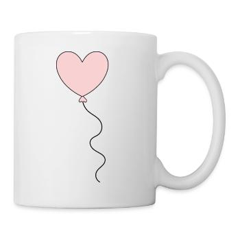 Valentinstag Pink Heart, Valentinstag - Tasse - Weiß - Rechts