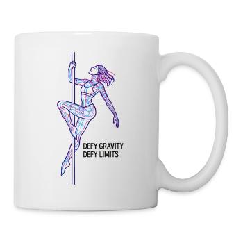 Pole Dance Line Art – Strong Woman Gift - Mug - white - Right