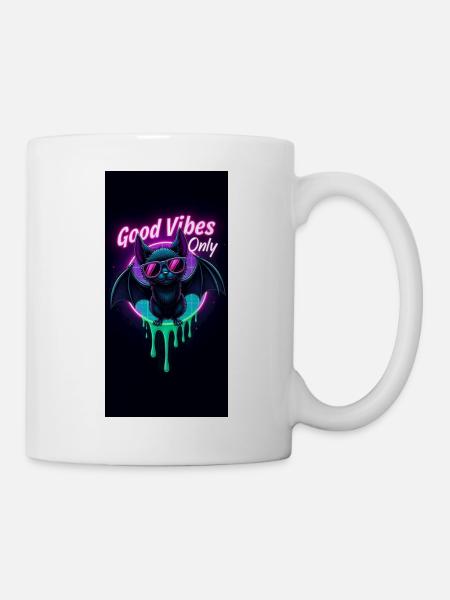 Neon Bat - Tasse - Weiß