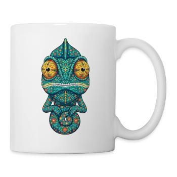 Chameleon with Floral Pattern - Mug - white - Right