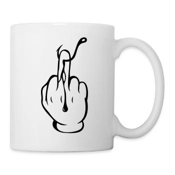 For real peace and quiet by the water! - Angler shirt! - Mug - white - Right