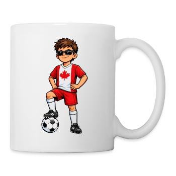 Drapeau canadien des Soccer Boy Canada Fan - Mug blanc - blanc - Droite