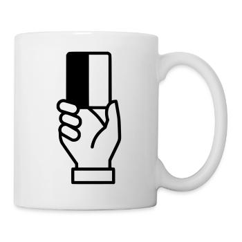 Vecteur d’expulsion de cartes arbitres - Mug blanc - blanc - Droite