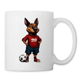 Footballeur berger allemand - Mug blanc - blanc - Droite