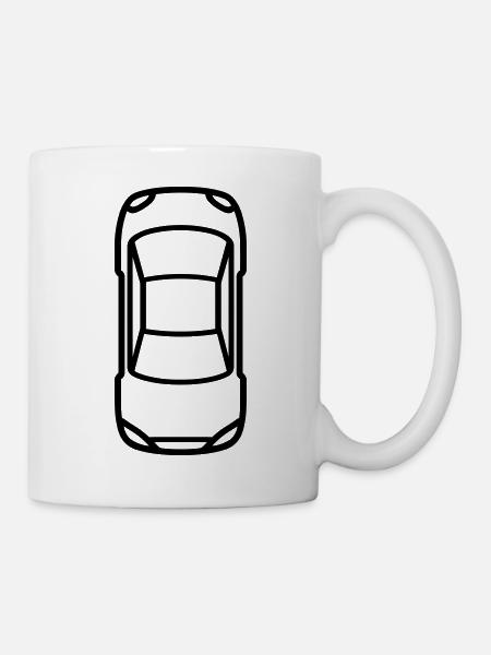 Auto - Tasse - Weiß