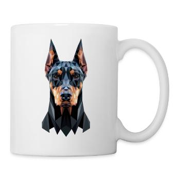 Dobermann Hunde Motiv Wachhund Stolze Dobermänner - Tasse - Weiß - Rechts