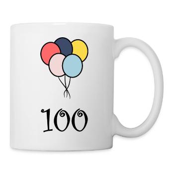 100. 100 ANS. 100e ANNIVERSAIRE. ANNIVERSAIRE 100  - Mug blanc - blanc - Droite