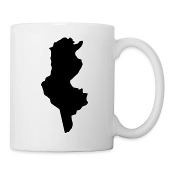 Carte de la Tunisie - Mug blanc - blanc - Droite
