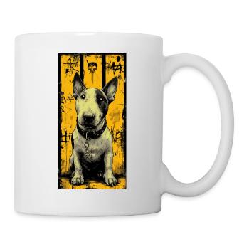 Bull Terrier Skull Grunge - Mug blanc - blanc - Droite