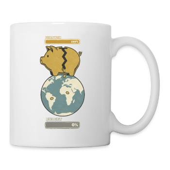 Fernweh vs. Budget - Tasse - Weiß - Rechts