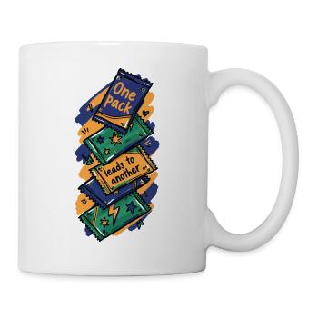 Un paquet mène à un autre collectionneur de cartes à collectionner - Mug blanc - blanc - Droite