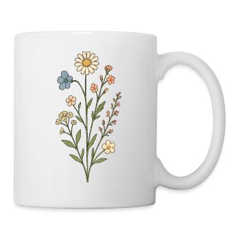 Meadow Flowers Watercolor - Mug - white - Right