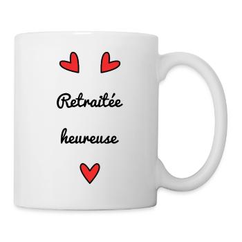 RETRAITEE. RETRAITE. BONNE RETRAITE - Mug blanc - blanc - Droite