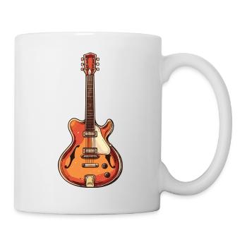 Vintage Electric Guitar Illustration - Mug - white - Right
