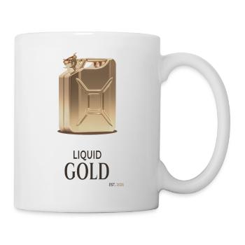 Conception humoristique du prix du carburant en or liquide - Mug blanc - blanc - Droite