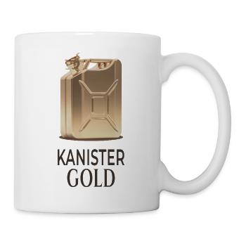 Kanister Gold Spritpreis Humor Design - Tasse - Weiß - Rechts