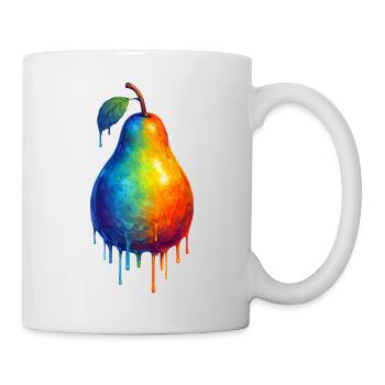 Pear with colorful gradient - Mug - white - Right