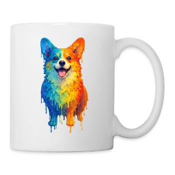 Corgi in bright colors - Mug - white - Right