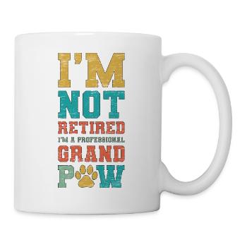 Grand-père professionnel non retraité - Mug blanc - blanc - Droite