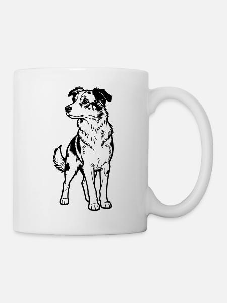 Australischer Schäferhund - Tasse - Weiß