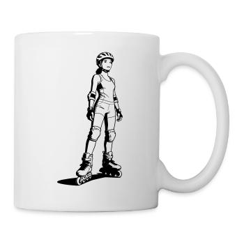 Inline-Skating - Tasse - Weiß - Rechts