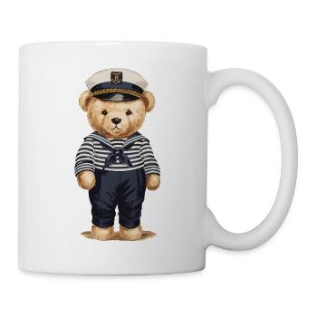 Capitaine maritime Teddy Bear en costume de marin pour - Mug blanc - blanc - Droite