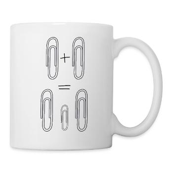 Family Paper Clip Pattern Duo Trio - Mug - white - Right