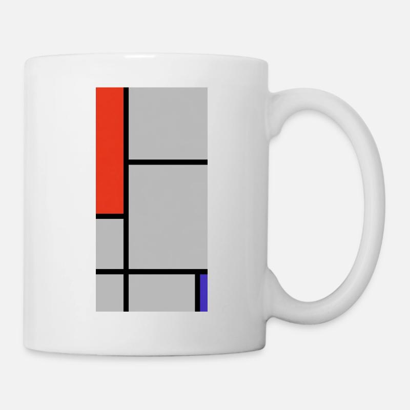 Abstrakte geometrische Blöcke - Tasse - Weiß