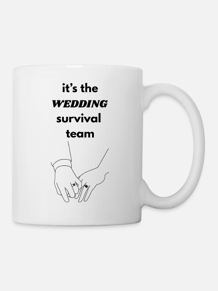 Zweisamkeit Linienkunst - Tasse - Weiß