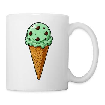 Minz Schoko Eis Kugel - Tasse - Weiß - Rechts