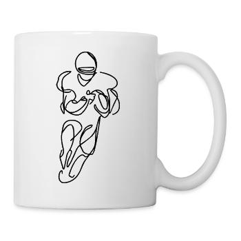 Sketch du joueur de football américain - Mug blanc - blanc - Droite