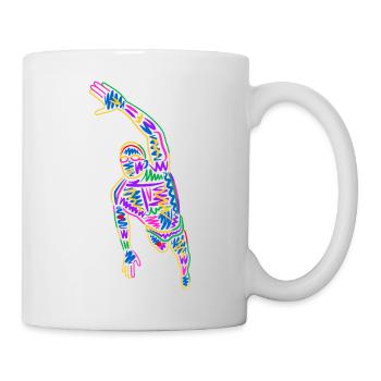 Schwimmen Schwimm bunt Herren Schwimmer Jungen - Tasse - Weiß - Rechts