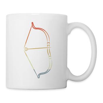 Bow and Arrow Drawing Vintage Look - Mug - white - Right