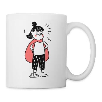 Confident Kid Hero Doodle - Mug - white - Right