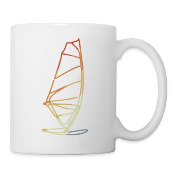 Windsurfing in retro style - Mug - white - Right