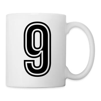 9 Symbole numérique - Mug blanc - blanc - Droite
