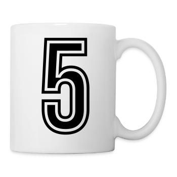 5 Number Symbol - Mug - white - Right