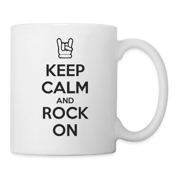 Keep Calm and Rock On - Tasse - Weiß - Rechts