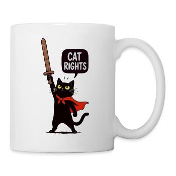 Gato Guerrero für Katzenrechte - Tasse - Weiß - Rechts