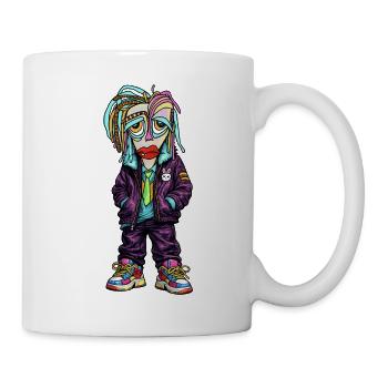 Bunter Street-Tron Charakter - Tasse - Weiß - Rechts